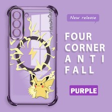 HONTINGA Samsung Galaxy S21 Fe 5g ile Uyumlu Şeffaf Kılıfı Düşüme Önleyici Basitlik Anti Düşme Kamera Korumali Pikachu Desen Yumuşak Silikon Telefon Kılıfı Kadın ve Erkek Için Uygundur K3-0160
