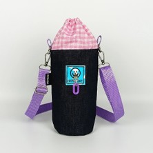 Woodycord El Yapımı Büzgülü Kot Happy Day Matara ve Termos Kılıfı