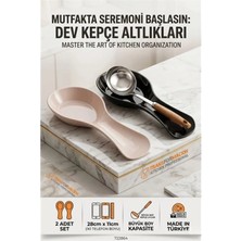 Marsilyan Ivanna Serisi 2’li Modern Mutfak Tezgah Üstü Kepçe Altlığı ve Kaşıklık Seti 723086