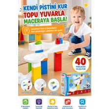 Yıldırım Oyuncak 40 Parça Top Yuvarlama Pisti Blok Oyuncak Seti – Eğitici, Yaratıcı ve El Becerisi Geliştirici Oyun Seti