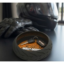 Ümraniye 3D Harley Davidson Özel Lastik Tasarımlı Masaüstü Anahtarlık Kasesi