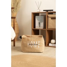 Koza Home Tidy Jüt Home Yazılı Sepet (37X27X25CM) 6013