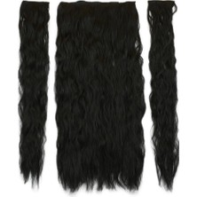 Colezium Fiber Sen Kabarık Daalı Yarım Ay + 2 Yan Çıt Çıt / Siyah