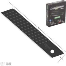 Ark Siyah Maket Bıçağı Yedek Ucu 18 mm x 110 mm 10 Adet