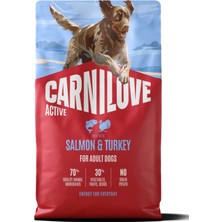 Carnilove  Active Tahılsız Yetişkin Köpekler için Somon & Hindi Etli Kuru Mama 4 kg