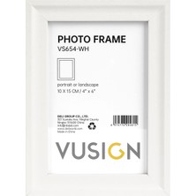 Vusign Vusıgn Mdf Fotoğraf Çerçevesi 13X18 cm Beyaz Kabartmalı Çerçeve Masaüstü ve Duvar Askılı