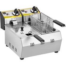 Remta 3+3 Litre Elektrikli Fritöz Çift Hazne ve Isı Ayarı ile Profesyonel Kullanıma Uygun