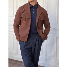 Modefendicom Slimfit Kalıp Pamuklu Kayık Yaka Mont
