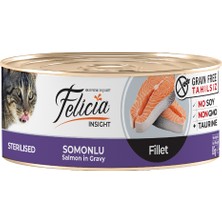 Felicia Tahılsız Somonlu Fileto Kedi Konservesi 85 gr Ekonomik Mama Segmenti