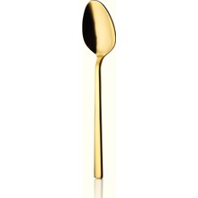 Avcı Klas Titanyum Gold 12 Adet Tatlı Kaşığı 18/10 Paslanmaz Çelik Ergonomik Kullanım için Şık Tasarım