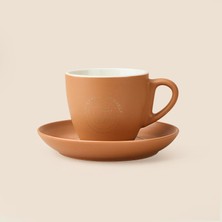 Tohana Porselen Tabaklı Fincan Seti - Renkli - 200 ml