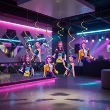 Dodomar K Pop Huntrix Demon Hunters 6'lı Çift Taraflı Asma Tavan Süsü Parti Dekorasyon