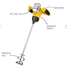 Akülü Boya ve Harç Karıştırıcı *aküsüz* Rtrmax X-Lıon