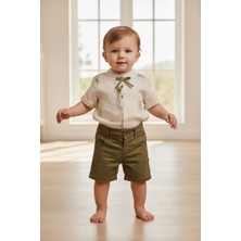Butik Erkek Bebek %100 Pamuklu Müslin Kumaş Alt - Üst 2'li Takım