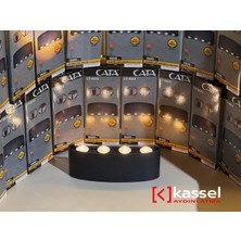 Kassel Aydınlatma 15 W Cata Haiti Iki Yönlü Dışmekan 8 LED Li Duvar Aplik Gün Işığı (3000K) Siyah IP44 CT-8013G