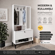 Venatto Valentino White RAFLI,AYNALI.AYAKKABILIK/VESTİYER/PORTMANTO(MDF)