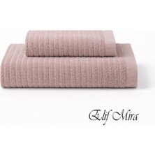 Elif Mira 2 Parça Banyo Havlusu Seti Pamuklu Şeyma 70X140 + 50X85 cm