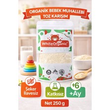 White Organic Organik Bebek Muhallebi Tahıl Bazlı 250 gr +6 Ay Toz