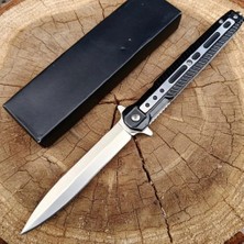 Knivox M390 Siyah Metal Beyfendi Kamp Çakısı