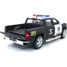 Kinsmart 2014 Chevrolet Silverado Polis Oyuncak Araba 1:46 Çek Bırak 5inch Diecast Kaliteli Model