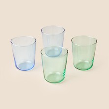 Rakle Karya 4'lü Su Bardağı Seti - Renkli - 315 ml