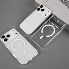 Jopus iPhone 17 Pro Uyumlu Sararmaz Şeffaf Magsafe Kılıf Kristal Sert Mika Slim Kılıf JS-345
