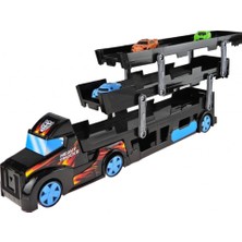 King Toys 3 Katlı 3 Araçlı Transporter Oyun Seti- Siyah