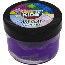 Funny Kids Mor Renk Proje Kili 40 cc Hava Teması ile Kuruyan Çatlamayan Sanat Kili
