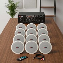 Lastvoice Middle Paket-5 Tavan Hoparlörü ve Anfi Ses Sistemi (ANFİ + 12 HOPARLÖR)