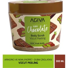 Agiva Dubai Çikolatası Arındırıcı Nemlendirici Vücut Peeling – Pürüzsüzleştirici Aha Meyve Asitli 300 ml