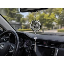 Linalp Toyota Uyumlu Araç Kokusu Dikiz Aynası Asma Oto Parfüm Araç Süsü Metal Kristal Şık Aksesuarı 912251212DF32 Oto Kokusu