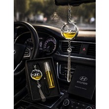 Linalp Hyundai Uyumlu Araç Kokusu Dikiz Aynası Asma Oto Parfüm Araç Süsü Metal Kristal Premium Şık Aksesuar 8412121DF412S5 Oto Kokusu