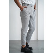 Modefendicom Yüksek Bel Pileli Petek Örme Pamuklu Slimfit Pantolon