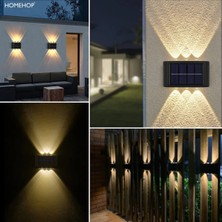 Linalp Solar LED Duvar Lambası 2'li Set 6 LED Güneş Enerjili Bahçe Balkon Merdiven Aydınlatma Su Geçirmez 96254125783421 Bahçe Aydınlatması