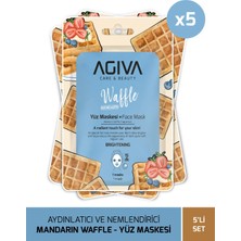 Agiva Mandarin&waffle Aydınlatıcı ve Nemlendirici Kağıt Yüz Maskesi 5'li Set-Aydınlatıcı Etki