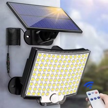Linalp Kumandalı Güneş Enerjili LED Lamba Solar Projektör 1500 Mah Sensörlü Dış Mekan Bahçe Aydınlatma 9852LIALP875SD Solar Aydınlatma