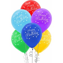 Keskin Sound Pırıltılı Happy Bırthday Baskılı Balon 100 Lü