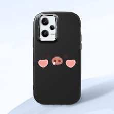 HONTINGA Poco X5 Pro 5g ile Uyumlu Kılıfı Kamera Korumalı Düşüme Önleyici Basitlik Siyah Yumuşak Silikon Telefon Kılıfı Yaratıcı Desenli K4-0031