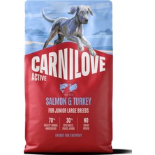 Carnilove  Active Tahılsız Yetişkin Iri Irk Yavru-Genç Köpekler Için Somon & Hindi Etli Kuru Mama 12 kg