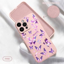 HONTINGA iPhone 14 Pro Max ile Uyumlu Kılıfı Içi Kadifeli Düşüme Önleyici Basitlik Anti Düşme Kamera Korumali Kelebek Desen Telefon Kılıfı Kadın ve Erkek Için Uygundur K6-0034