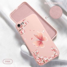 HONTINGA iPhone Se 2022 ile Uyumlu Kılıfı Içi Kadifeli Düşüme Önleyici Basitlik Anti Düşme Kamera Korumali Kelebek Desen Telefon Kılıfı Kadın ve Erkek Için Uygundur K6-0028