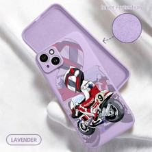 HONTINGA iPhone 14 Plus ile Uyumlu Kılıfı Içi Kadifeli Düşüme Önleyici Basitlik Anti Düşme Kamera Korumali Motosiklet Desen Telefon Kılıfı Kadın ve Erkek Için Uygundur K6-0032