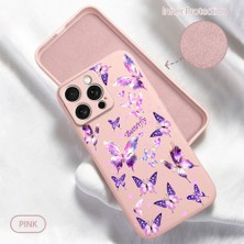 HONTINGA iPhone 15 Pro Max ile Uyumlu Kılıfı Içi Kadifeli Düşüme Önleyici Basitlik Anti Düşme Kamera Korumali Kelebek Desen Telefon Kılıfı Kadın ve Erkek Için Uygundur K6-0034