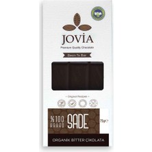 Jovia Organik %100 Bitter Çikolata Sade 75 gr Erkekler İçin Lezzetli ve Sağlıklı Atıştırmalık