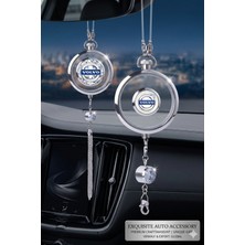 Linalp Volvo Uyumlu Araç Kokusu Dikiz Aynası Asma Oto Parfüm Araç Süsü Metal Kristal Premium Aksesuar 851212SDF21 Oto Kokusu