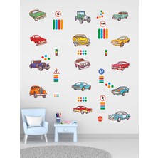 Esa Kids Odanı Bir Yarış Pistine Çevir! Esatoys Arabalar ve Trafik Işaretleri Sticker Seti
