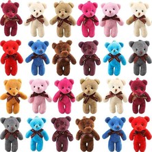Wolawood Yumuşacık 10 Adet Renkli Mini Peluş Ayıcık Seti - Sevimli Çanta Süsü & Anahtarlık ~ Yumoş Hediyelik Mini Bear Koleksiyonu