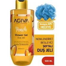 Agiva Şeftali Kokusuyla Besleyici ve Nemlendirici Duş Jeli 500 ml Günlük Kullanıma Uygun