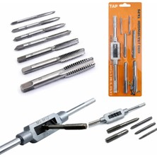 Linalp 8 Parça Kılavuz Seti Kollu Kılavuz Kolu Dahil Vida Diş Açma Seti Profesyonel Metal Diş Çekme Takımı Frddd2 Anahtar