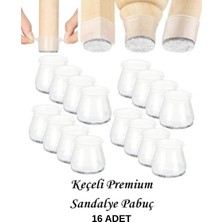 Gizmo Vibe Orta Boy 16 Adet 2 Cm-3cm Keçeli Silikon Masa Sandalye Pabuç Sandalye Kaydırmaz Zemin Koruyucu